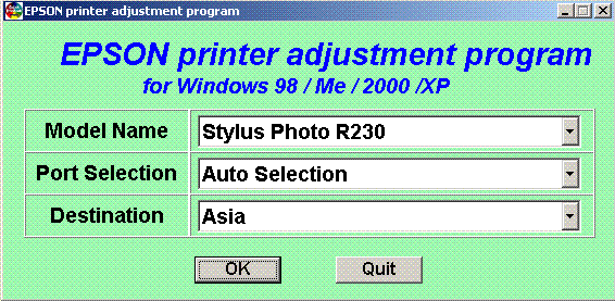 Download Reset Printer Epson Stylus Photo R230x